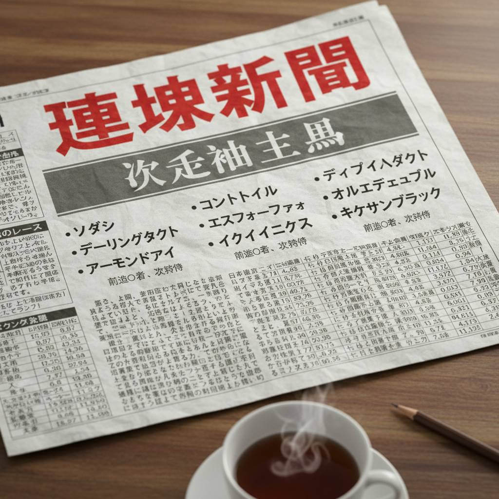 次走注目馬が書かれた競馬新聞